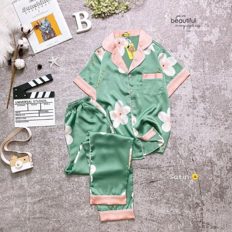 Bộ Satin Hoa đùi,tnqd và tdqd size