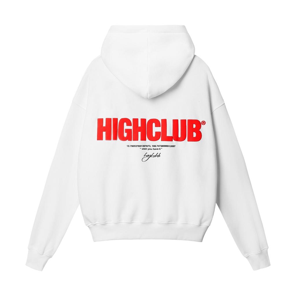 Áo Hoodie BASIC Mũ Trùm Đen/Hồng/Trắng/Xanh Dương Nỉ Cotton - HIGHCLUB