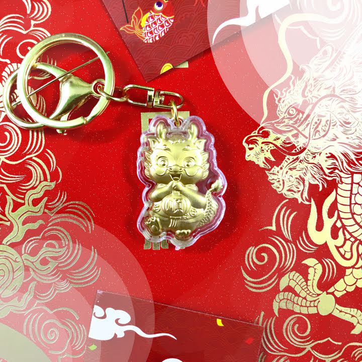 Móc khoá hình con rồng vàng - SP007091