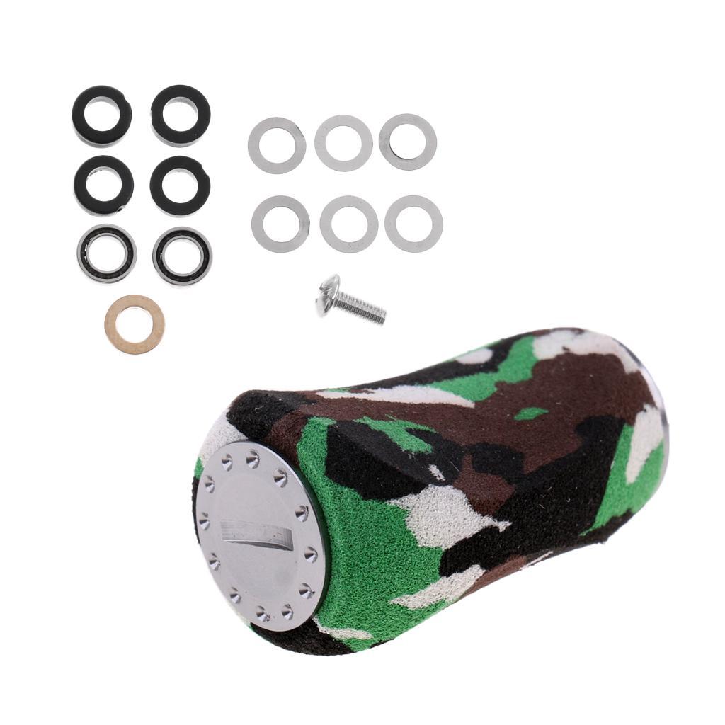 Fishing Reel Metal&EVA Knob Replacement 2 Ball Bearings Spinning Baitcasting Handle Reel Knob DIY