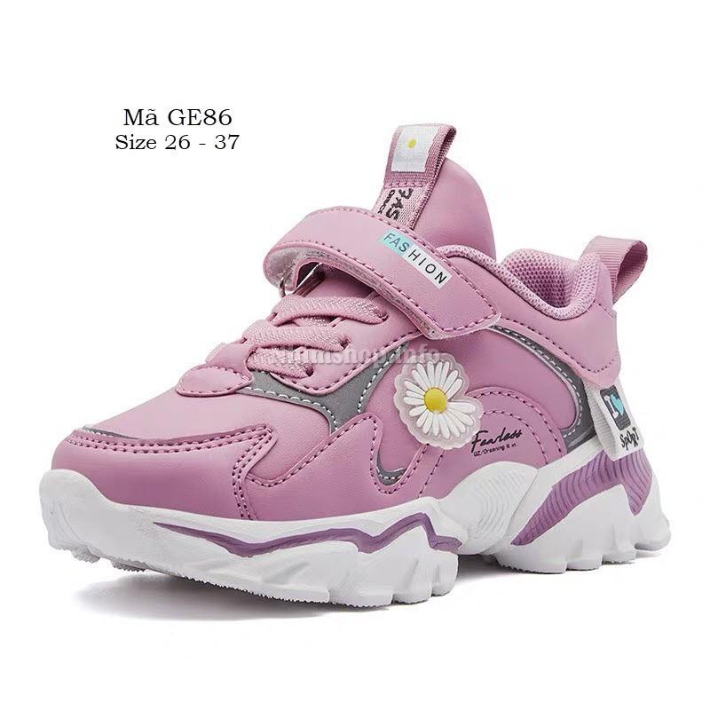 GIÀY THỂ THAO HOA CÚC CHO BÉ GÁI KIỂU DÁNG SNEAKER ĐẾ EVA SIÊU NHẸ FULL SIZE 3 - 12 TUỔI GE86