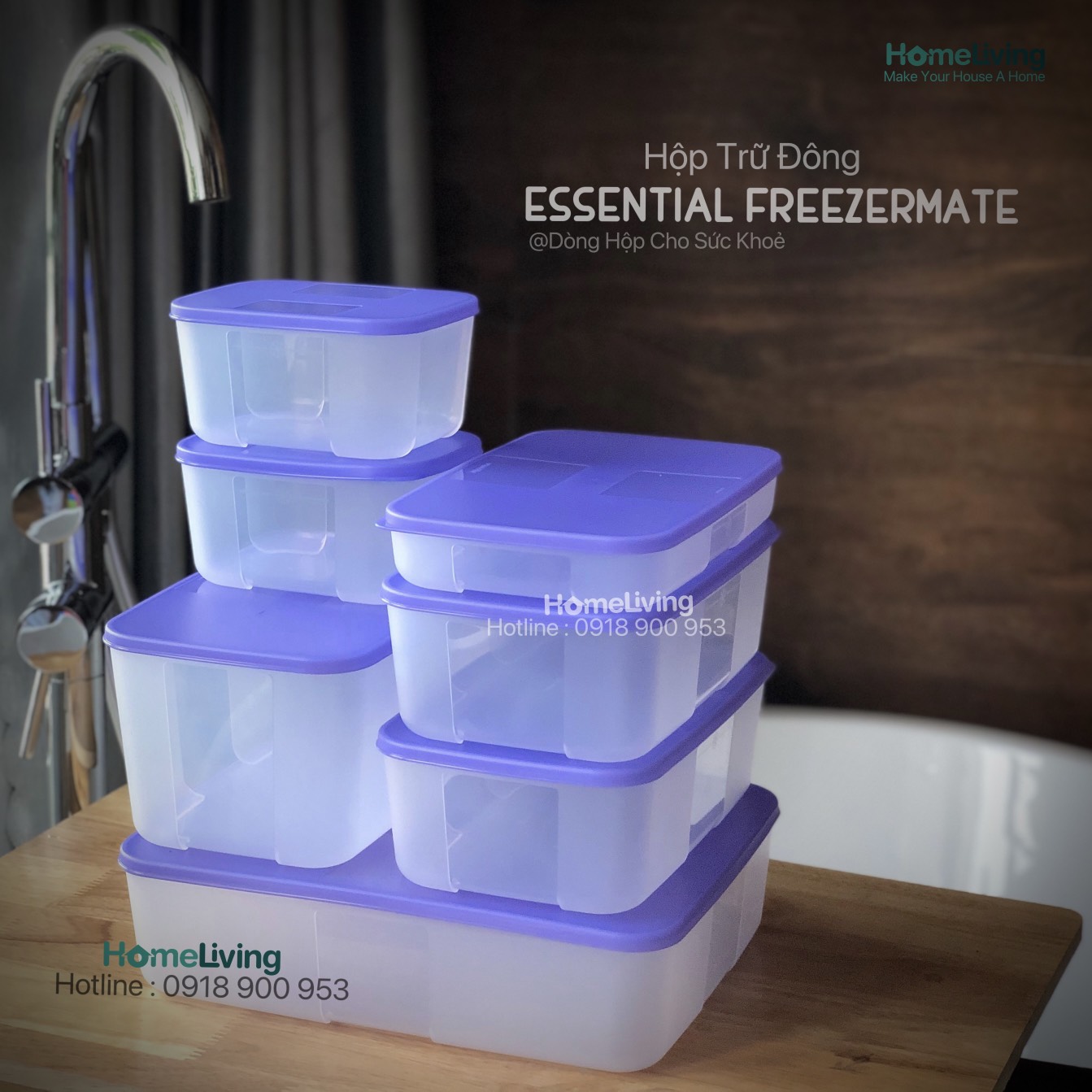 Bộ Trữ Đông Tupperware Freezermate Essential Set 7