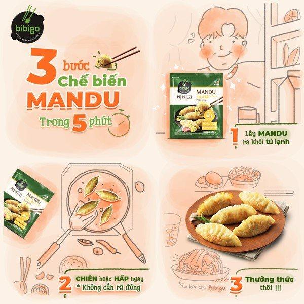 Bánh Mandu Thịt và Bắp CJ Bibigo – Gói 350g