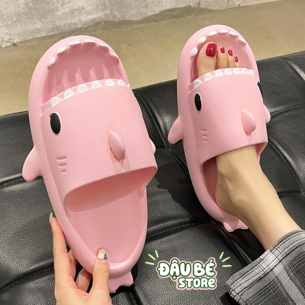 Dép Bánh Mì Hình Cá Mập Nam Nữ Ulzzang Cute - Dép Quai Ngang Unisex Hoạt Hình Ngộ Nghĩnh Đế Mềm Chống Trơn- DAUBE - D053