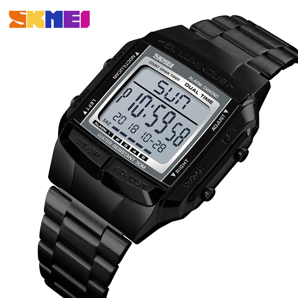 Đồng hồ kỹ thuật số SKMEI 1381 Nam Analog Thời trang Thể thao thông thường Thép không gỉ chống thấm nước