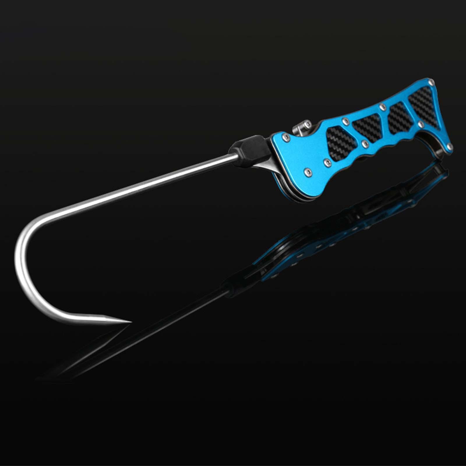 Fishing Gaff Fish Gripper Foldable with Spear Hooks Fish Lip Gripper Fishing Grip Tool