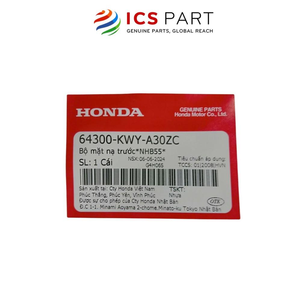 Mặt Nạ HONDA Wave 100 (Alpha A) 2013-2015 Trắng Xanh Nhb55 (Có Tem) (64300KWYA30ZC)