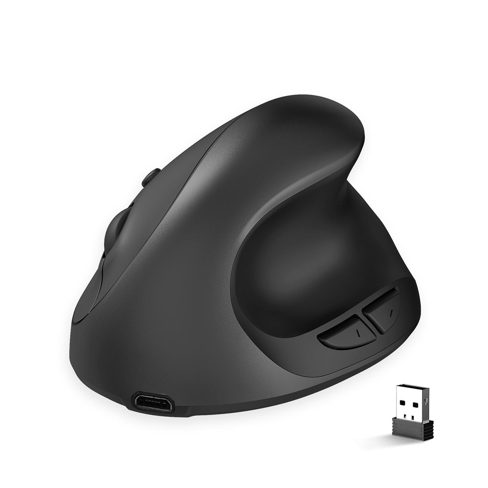 Ergonomic Mouse Optical Vertical Mice Rechargeable for Gamers Black