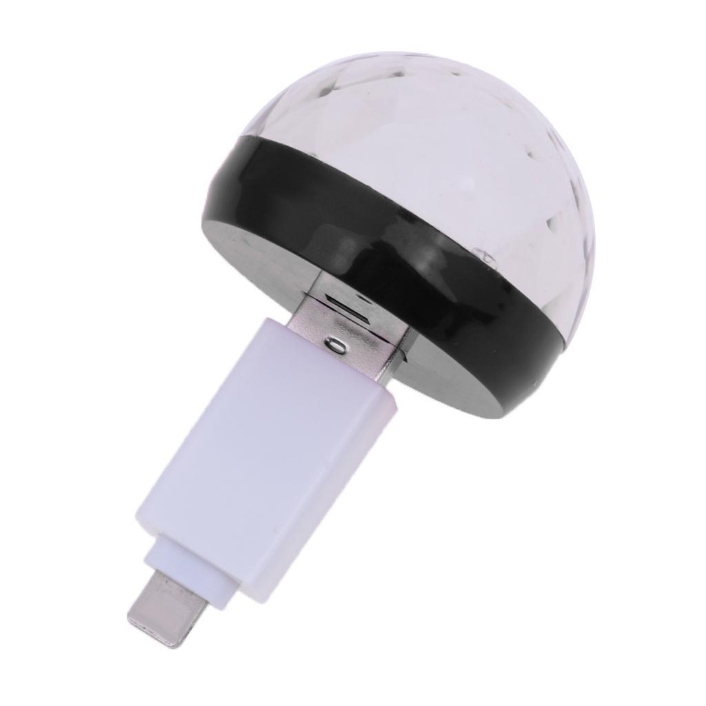 2xUSB Mini  for Home Party   DJ Lighting Black