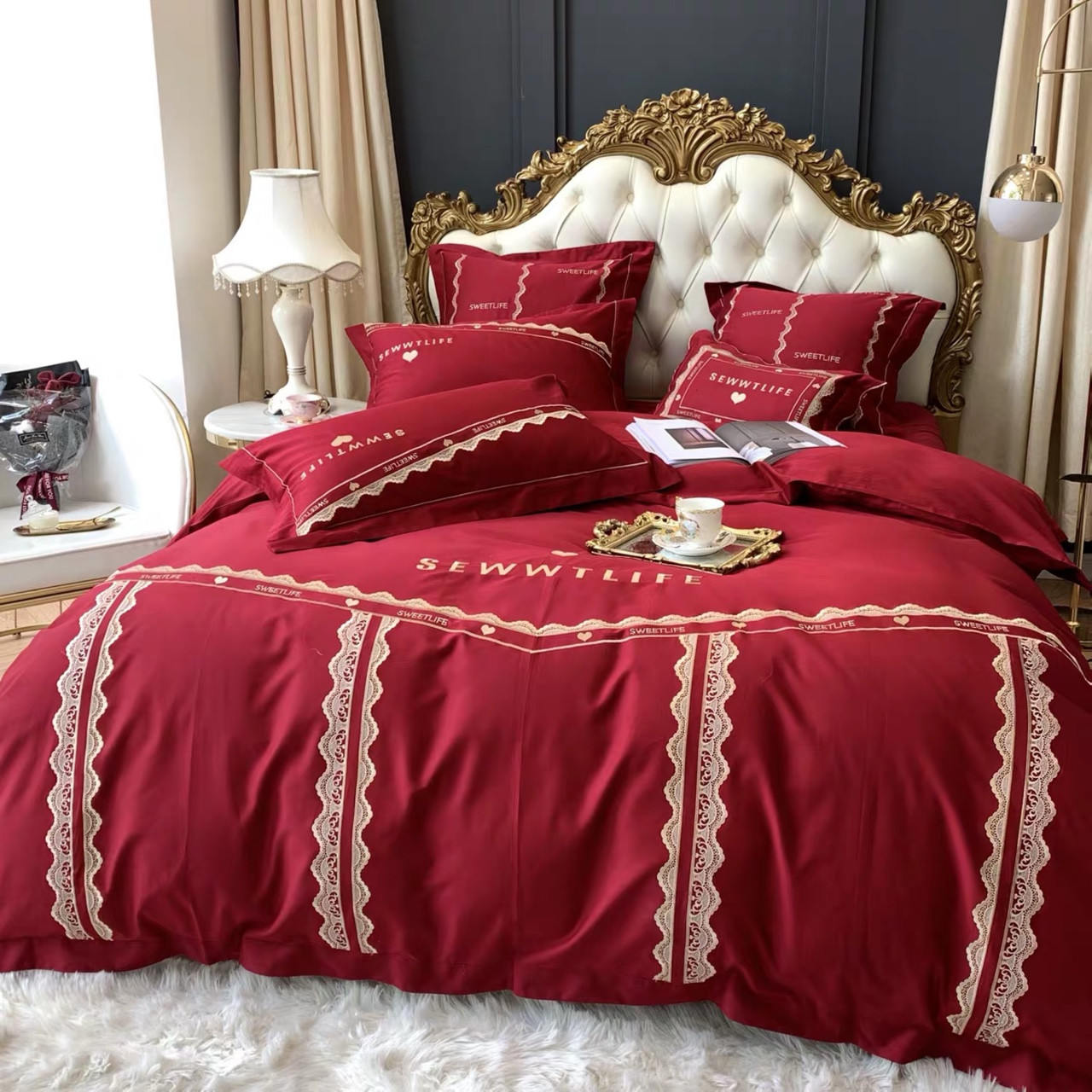 Bộ sưu tập chăn ga gối cưới 2019 - LQG60S