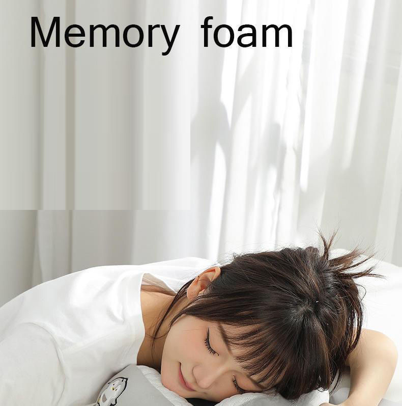 Gối chữ U làm bằng mút hoạt tính, gối kê cổ dễ thương dùng để máy bay, xe hơi, du lịch, kê cổ cổ gối ngủ trưa văn phòng-GC876489