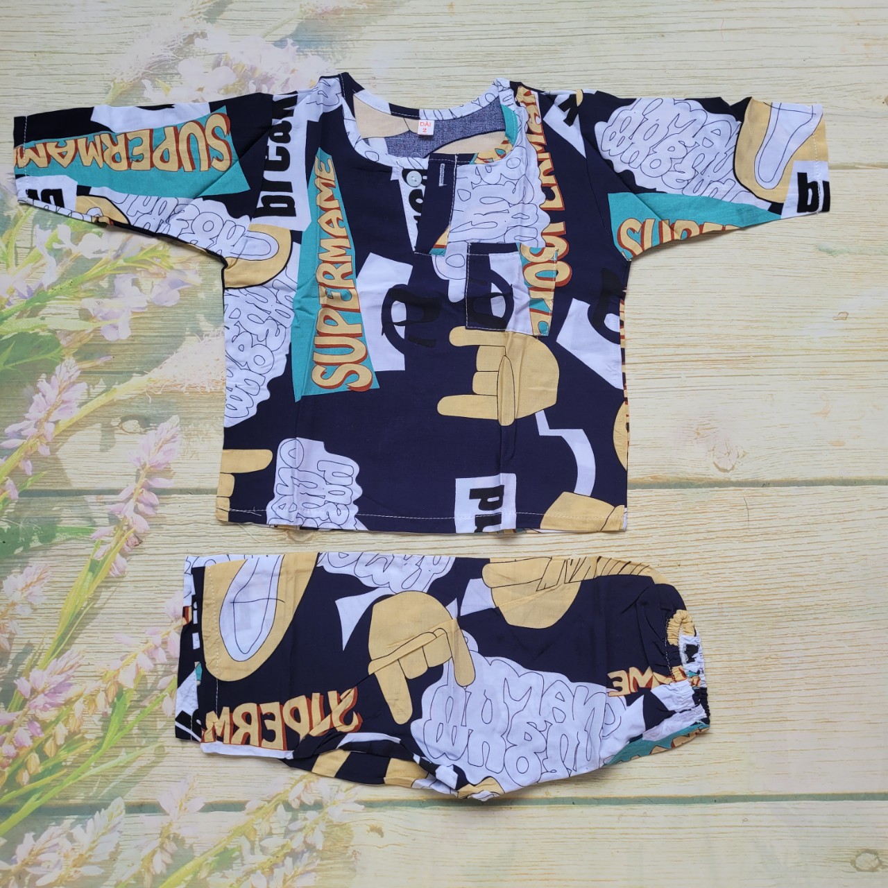 ĐỒ BỘ TOLE LANH TAY DÀI CHO BÉ TRAI SIZE 6