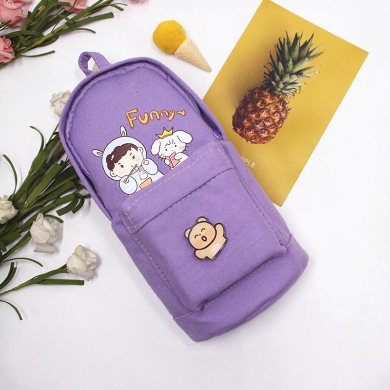Túi Đựng Bút Chì Sức Chứa Lớn Đa Năng Có Ghim Cài Tiện Dụng Dành Cho Học Sinh