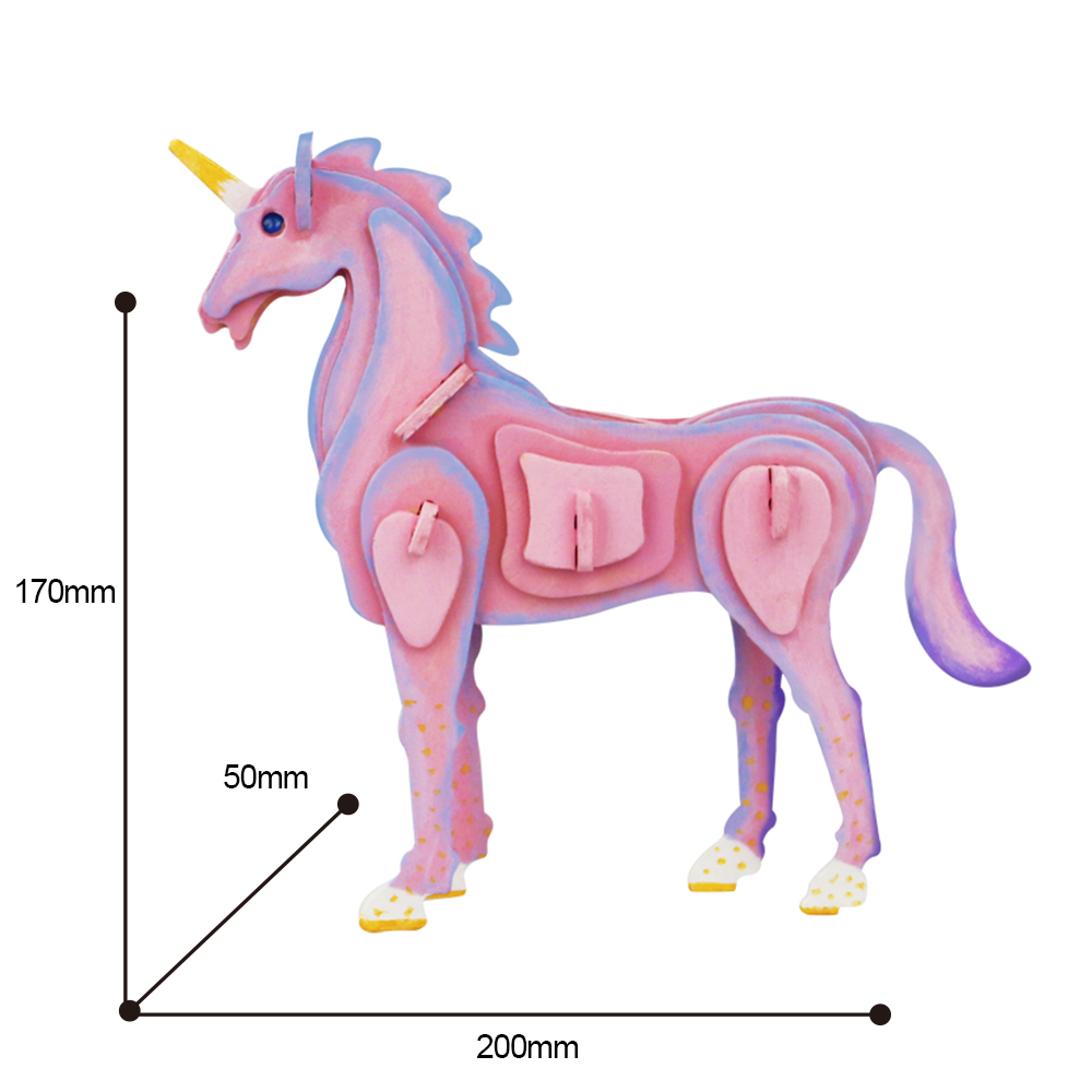 Ghép hình 3D &amp; tô màu Unicorn