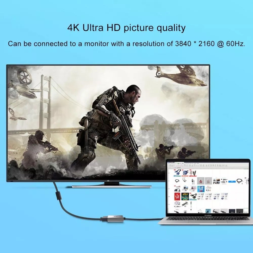 Bộ Chuyển Đổi Hub WIWU Alpha Từ TypeC Sang HDMI Dành Cho Các Thiết Bị Hỗ Trợ Type C Chất Liệu Hợp Kim Nhôm Cao Cấp - Hàng Chính Hãng