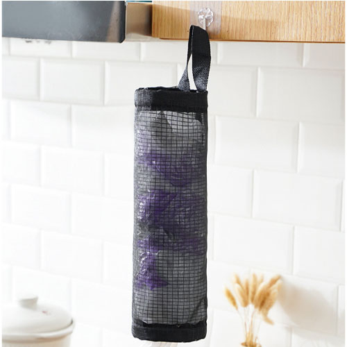 Túi-Giỏ lưới treo tường hướng dọc đựng đồ linh tinh túi nilon giấy vệ sinh giúp tiết kiệm không gian xếp cực gọn khi không sử dụng