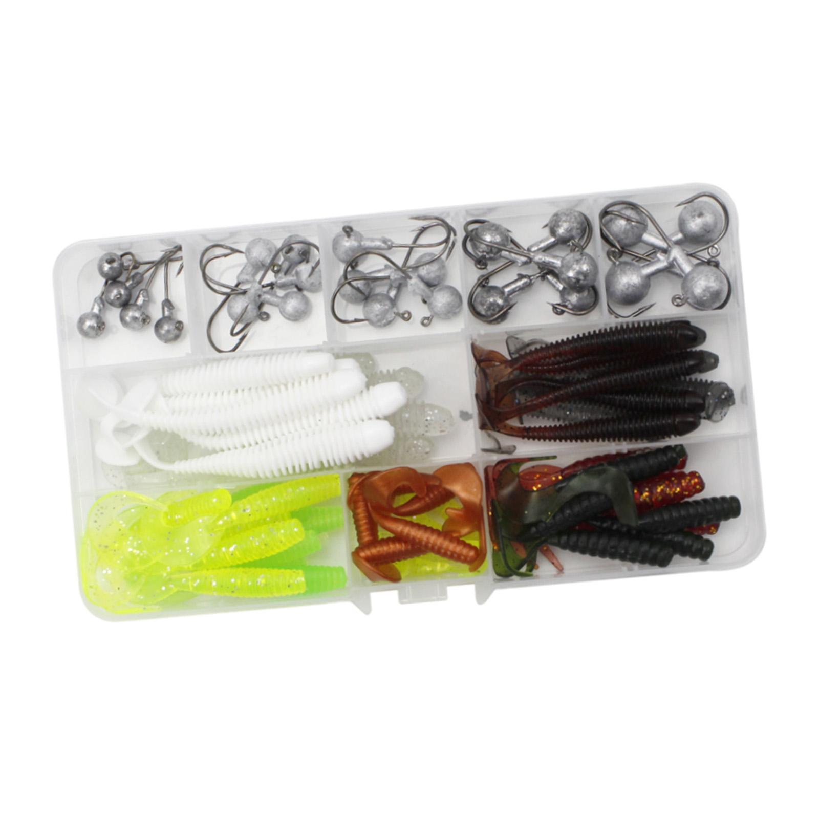 Fishing Lures Set for Bass Trout Portable Fishing Baits Crankbait Spoon Jigs