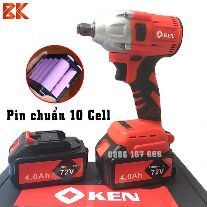 Máy Siết Bulong KEN 72V - Máy siết Bu Lông Ken 72V - (TẶNG Đầu Khẩu 22mm ) - Không Chổi Than - Máy Bắt vít Ken