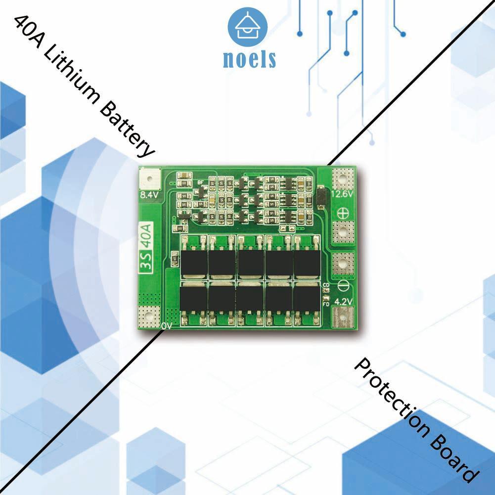 3S 40A Li-ion Lithium Battery Charger Cell Module PCB BMS Protection HighQualityBoard noel living