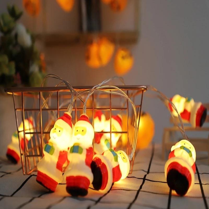 Dây đèn LED 10/20 bóng hình ông già Noel trang trí Giáng Sinh