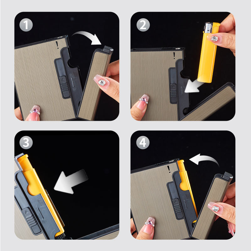 Hộp Đựng Thuốc 20 Điếu Focus YH117 Có Thể Lắp Bật Lửa