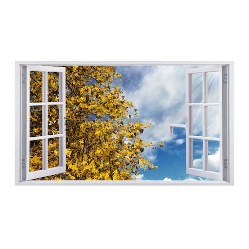 Tranh dán tường cửa sổ 3D T3DMN 011