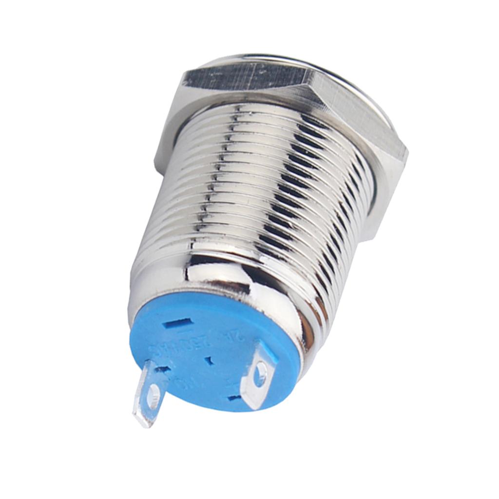 12mm 36V ĐÈN LED Chống Nước Kim Loại Chỉ Báo Bằng Phẳng Đặt Lại Tín Hiệu Đèn Hàn Chân