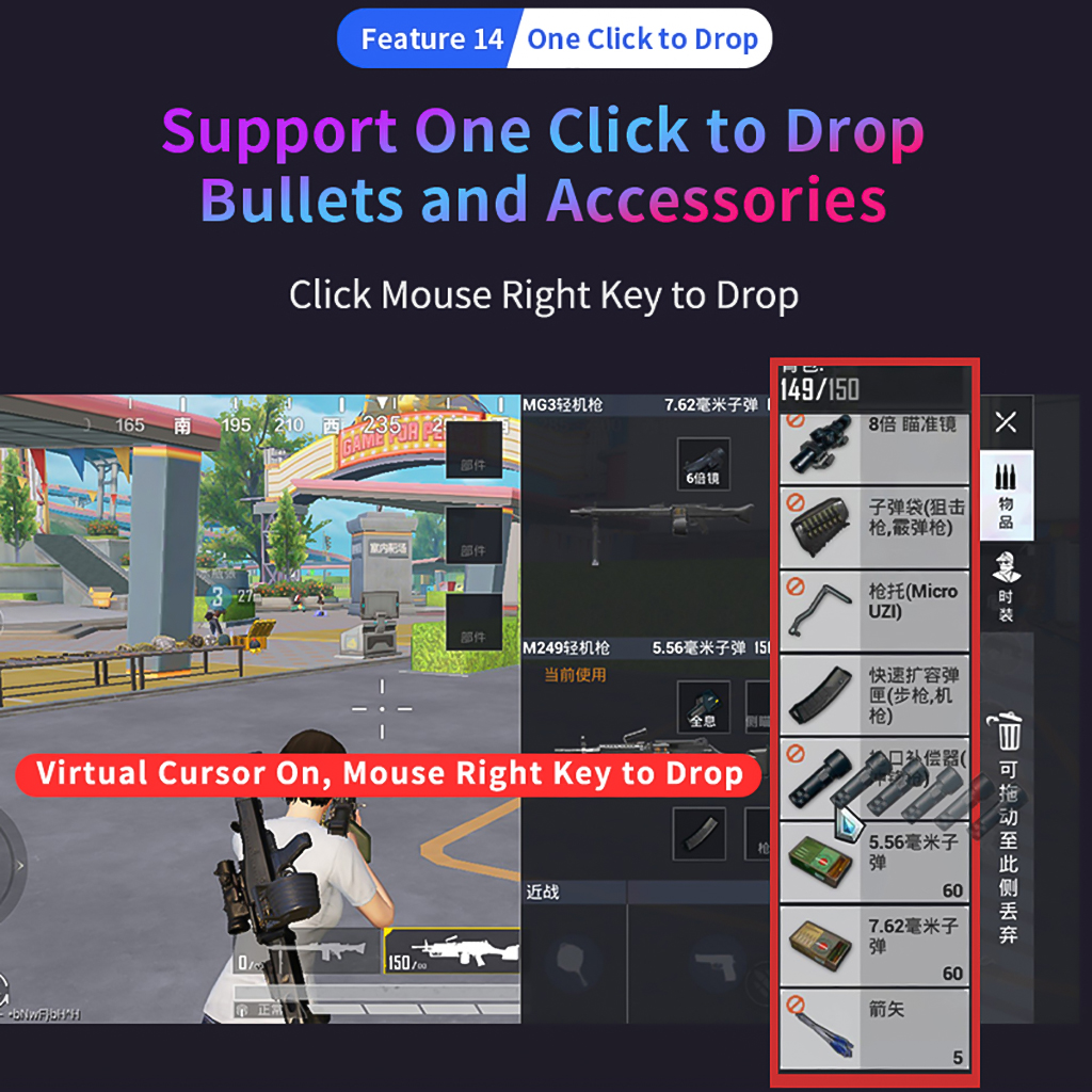 Vinetteam M16 Bộ Chuyển Đổi Kết Nối Chuột Và Bàn Phím Chơi Game PUBG Mobile, Free Fire Cho Điện Thoại Android IOS Hỗ Trợ AI Tự Động Nhận Dạng - Hàng Chính Hãng