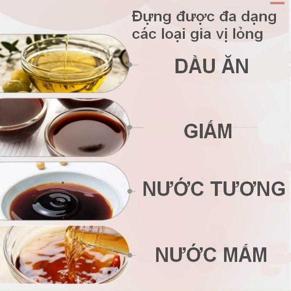 Chai Đựng Dầu Ăn, Bình Rót Dầu Bằng Thủy Tinh Thông Minh Tự Động Mở Nắp Dung Tích 630ml 0201