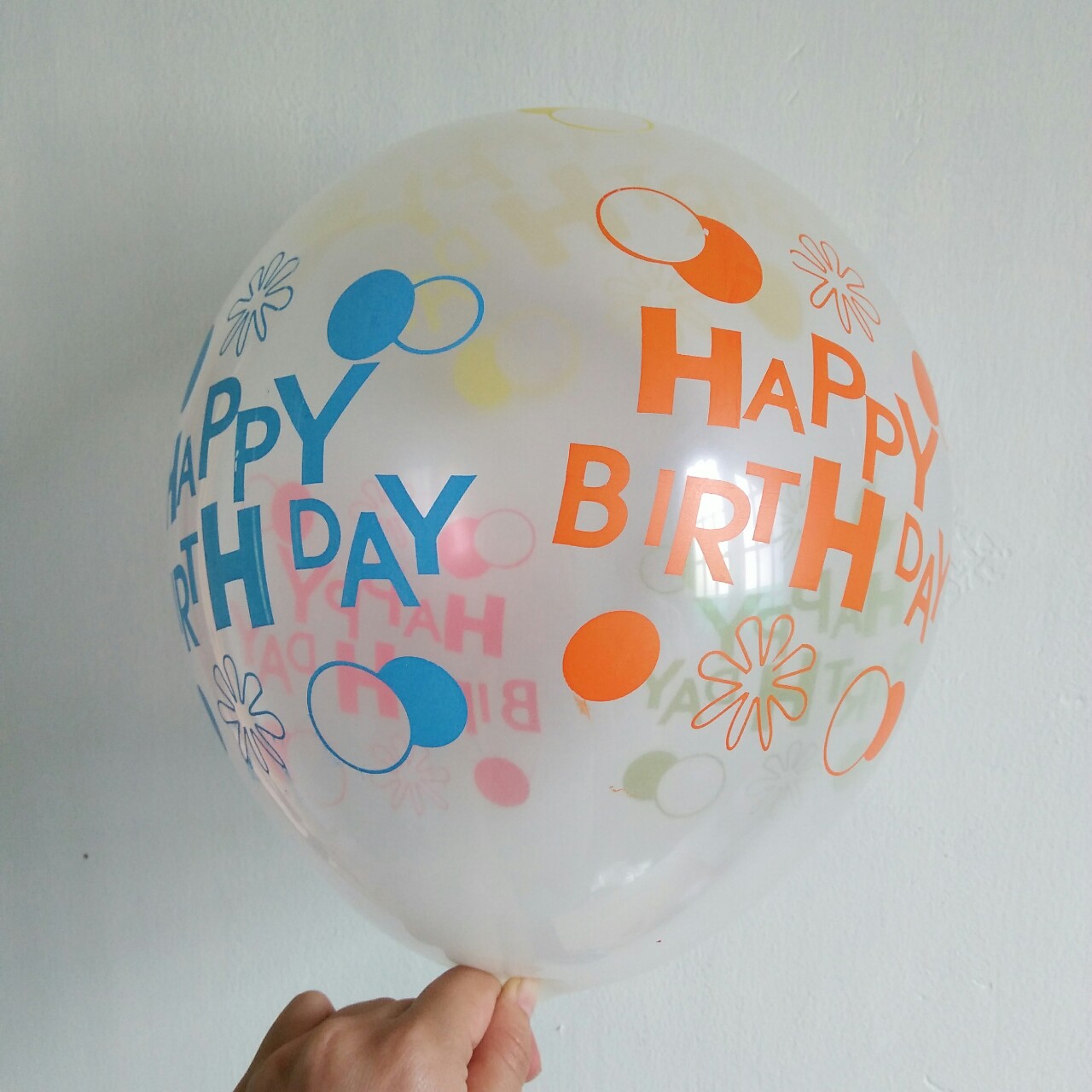 10 bong bóng sinh nhật trong suốt in Happy Birthday