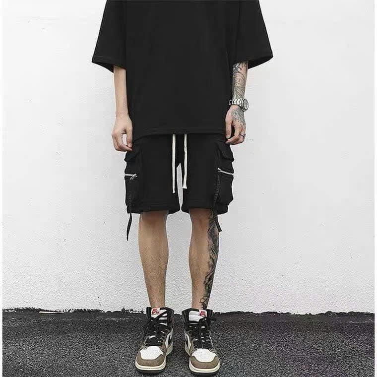 QUẦN SHORT KAKI TÚI HỘP PHỐI KHOÁ CO GIÃN