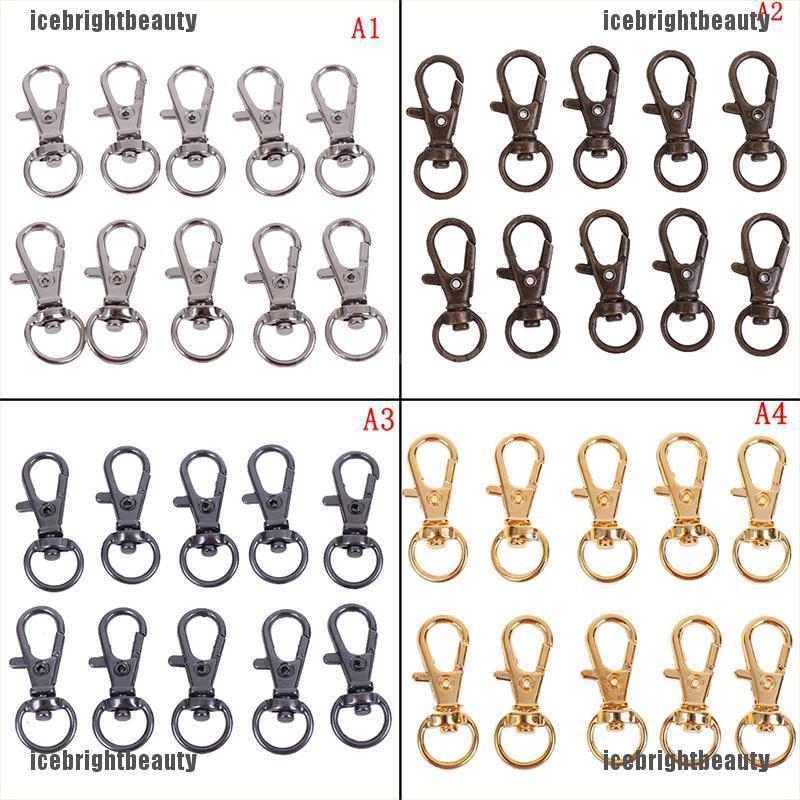 ❀CÔNG CỤ❀10Pcs Swivel Trigger Clips Snap Hooks Lobster Clasp Keychain Bag DIY Craft Key