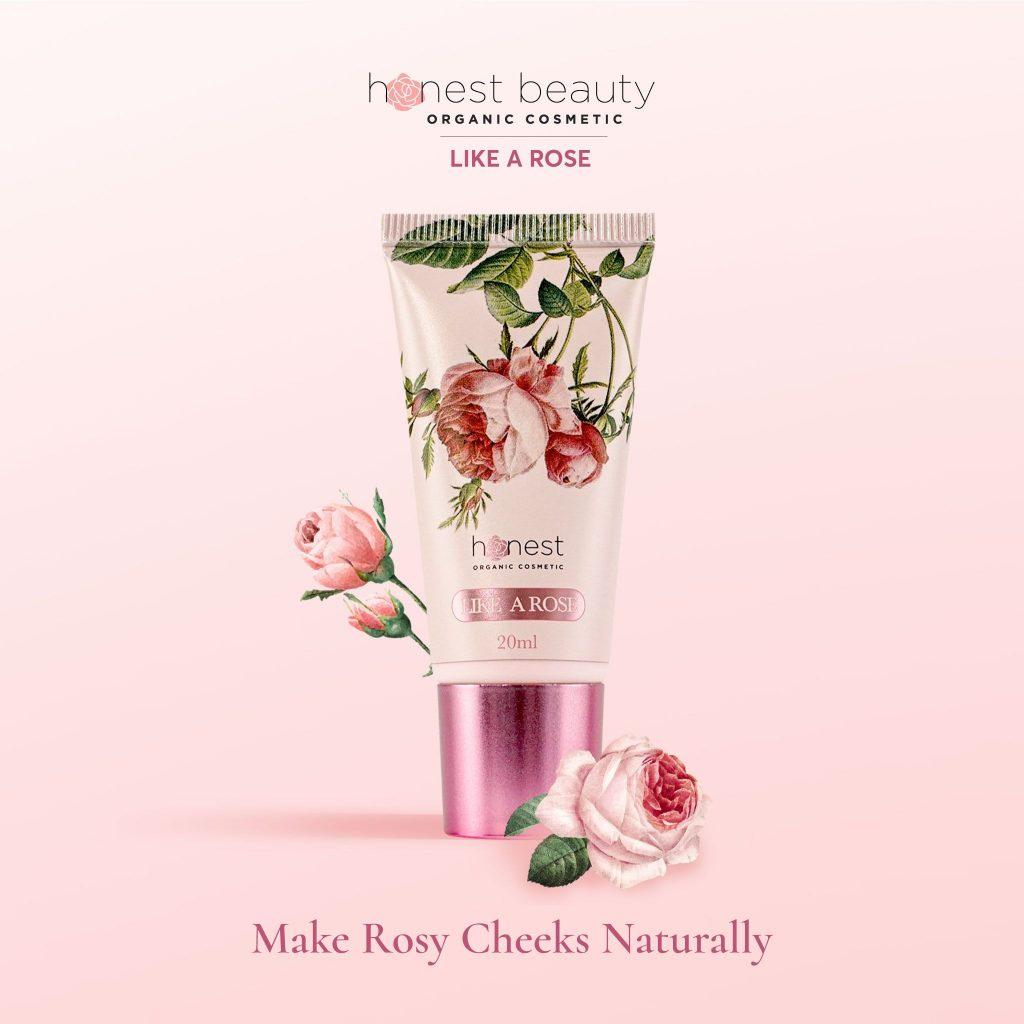 Kem Má Hồng Honest Dưỡng Hồng Tự Nhiên 24H Không Make Up Honest Organic Cosmetic Like A Rose