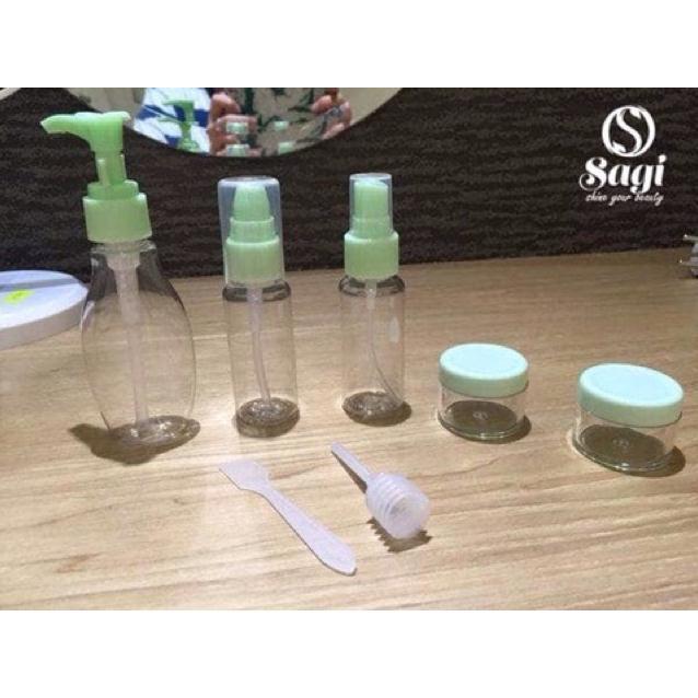 BỘ CHIẾT MỸ PHẨM DU LỊCH 7 MÓN NHỎ GỌN