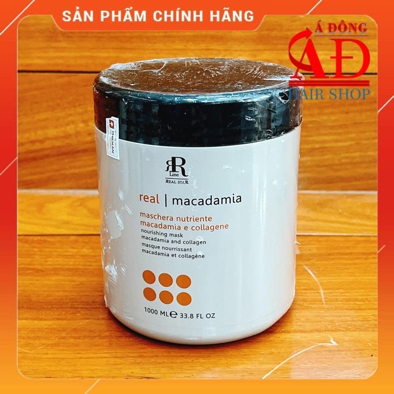 Dầu Gội Hấp Dưỡng Tóc Rr Line Real Macadamia Argan Therapy Silver Star Italy - Dầu Ủ Maca 1000Ml