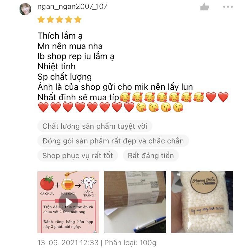 HHM Sỉ 100g Sáp Ong trắng sáp làm nến, sáp làm son, sáp nguyên liệu làm đẹp, sáp dạng viên