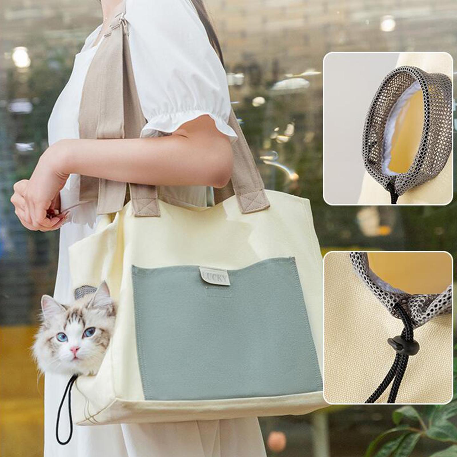 Cat Carrier Bag with Shoulder Strap for Small Dog Cat Pet Carrying Chest Bag