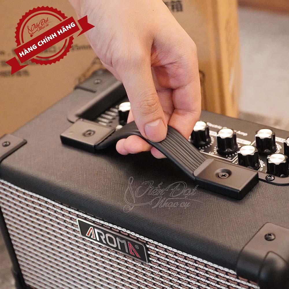 Ampli/Amply/Âm ly Guitar Điện Aroma TM-15 Kết Nối Bluetooth Audio, Tích Hợp Pin Sạc Chất Lượng Cao - Hàng Chính Hãng