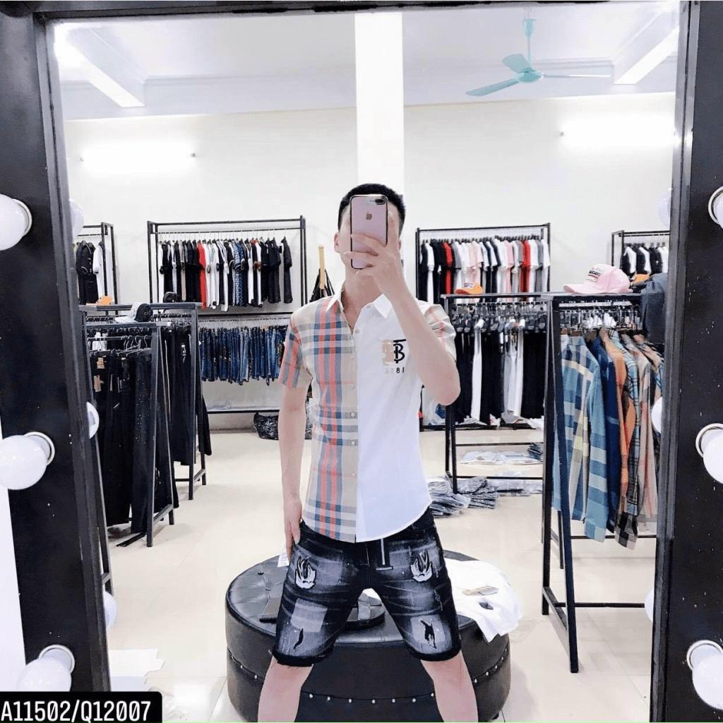 ÁO SƠ MI NAM CARO TAY NGẮN THỜI TRANG LUXURY NAM SIÊU HOT CHO CÁC ANH EM THỜI TRANG NAM 1986