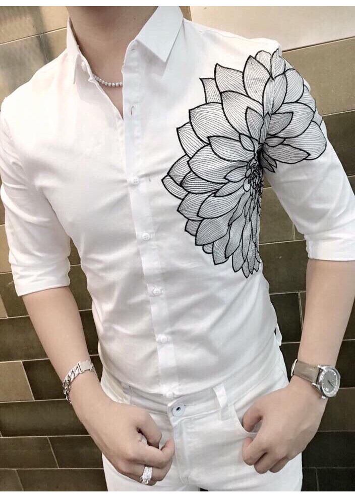ÁO SƠ MI NAM IN KIỂU DÁNG BODY HÀN QUỐC