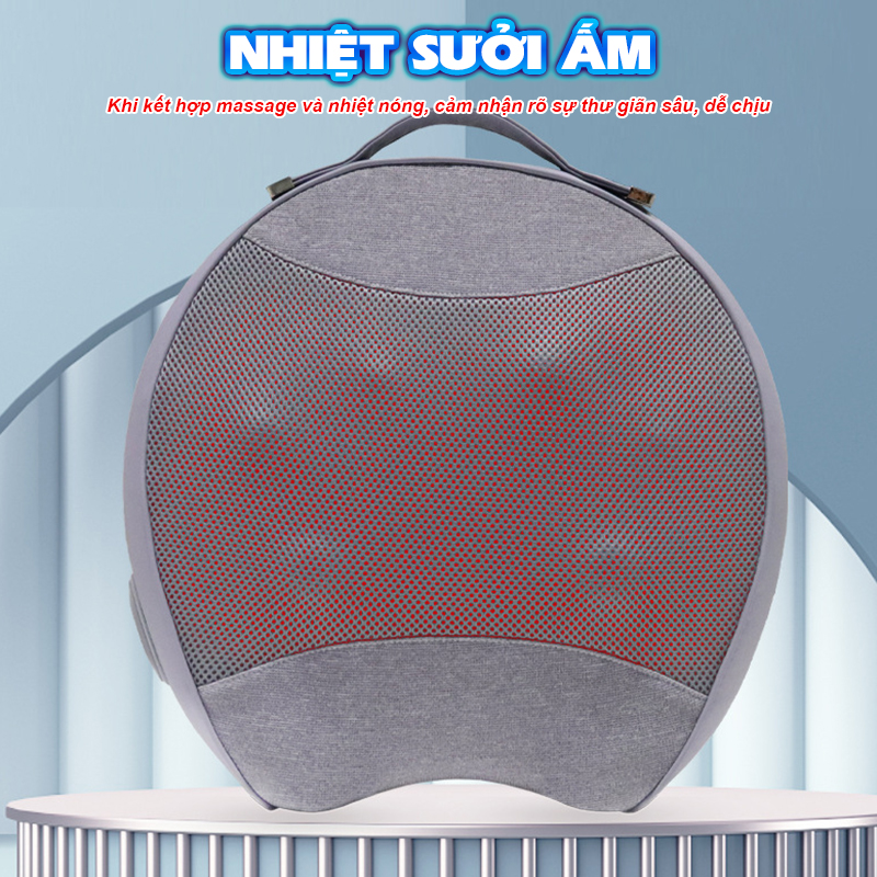 Gối massage lưng cổ vai gáy đa năng Nikio NK-137 - Pin sạc tiện lợi, thư giãn mọi lúc mọi nơi