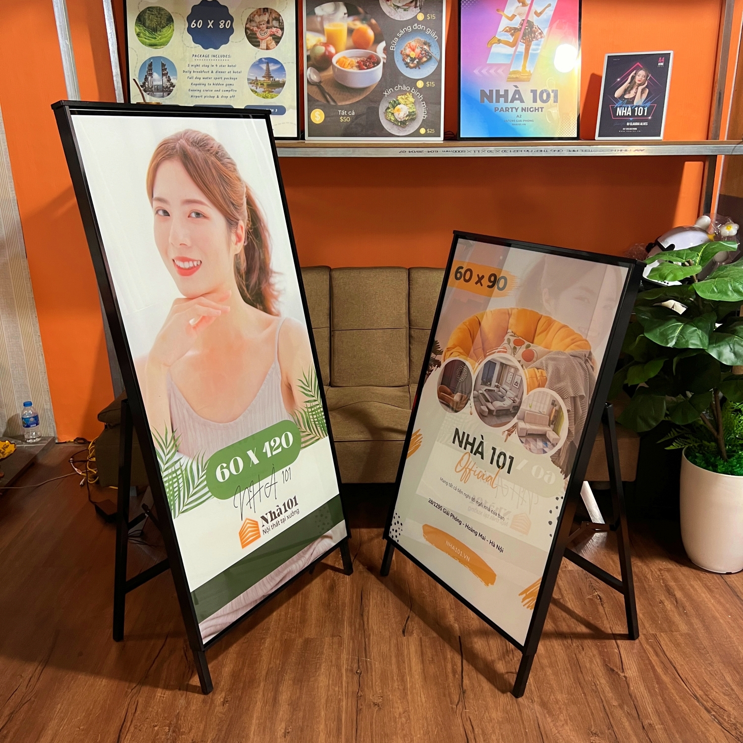 Chân chữ A cho bảng LED siêu mỏng