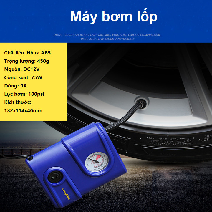 Bộ KIT 9 món cứu hộ khẩn cấp cho ô tô, xe hơi nhãn hiệu Goodyear cao cấp