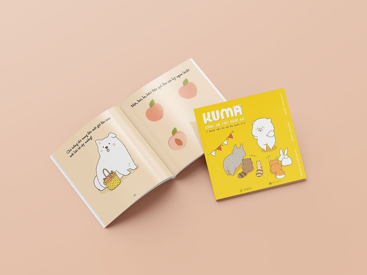 Sách ehon Nhật Bản: Bộ 4 cuốn Kuma làm quen với môn Toán + Những câu chuyện kinh điển
