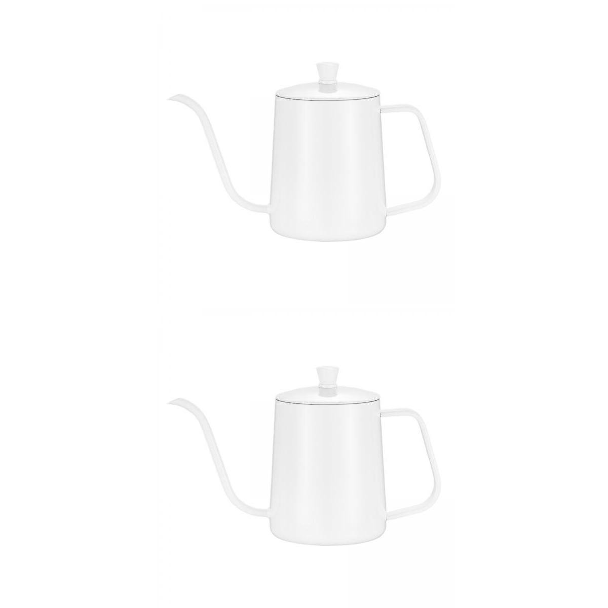 2Pcs Swan Neck Thin Mouth Pour Over Kettle Tea Pot for Tea Drip Coffee Water