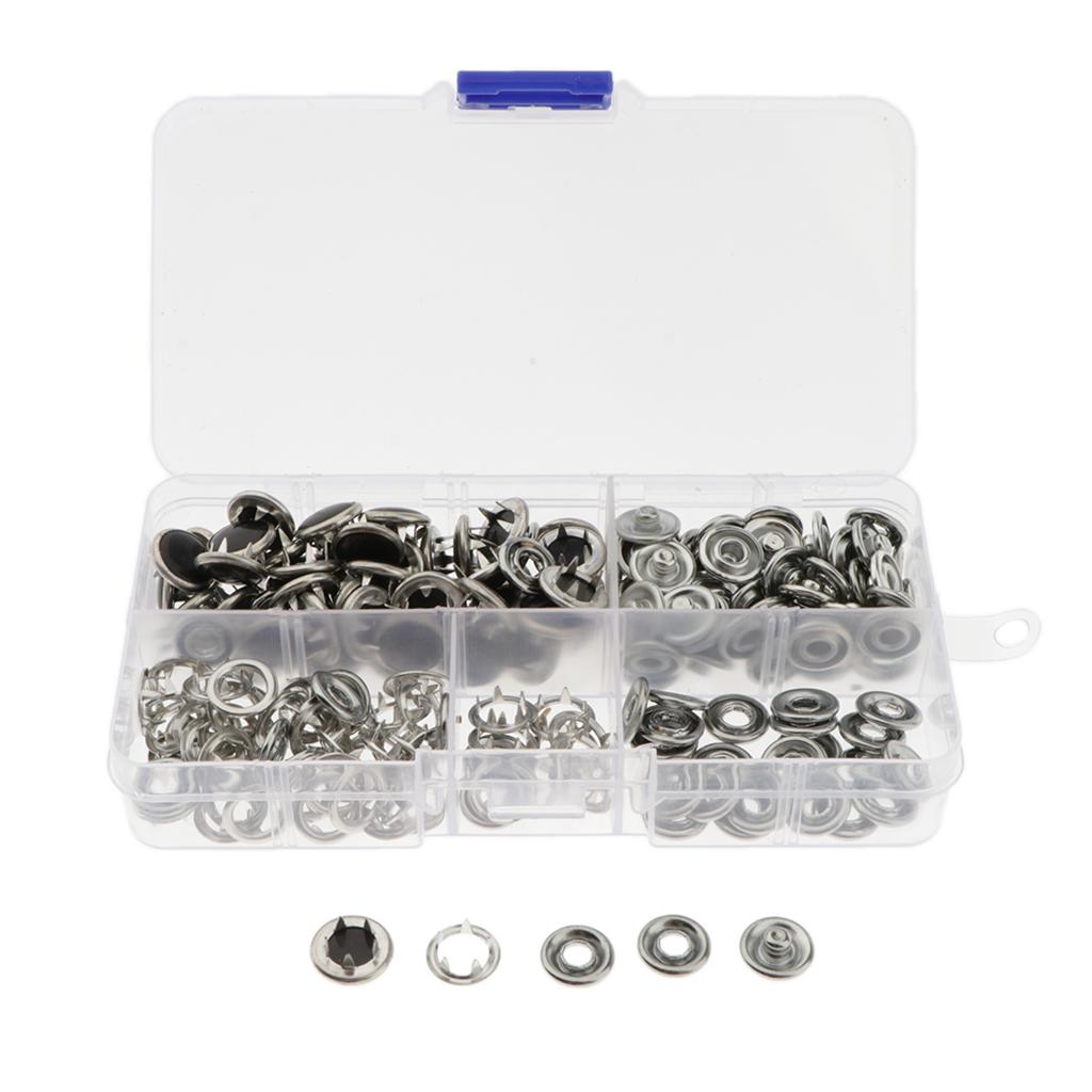 50 Bộ Rỗng Năm Móng Vuốt Nút Prong Snap Nút Khóa Cho Quần Áo