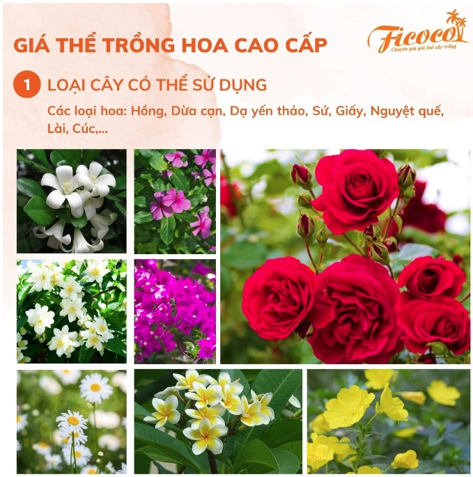 Giá Thể Trồng Hoa Cao Cấp Ficoco - Gói 20L