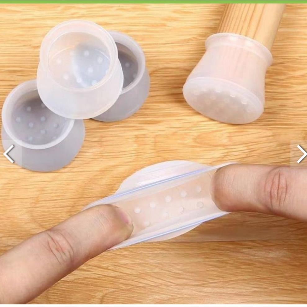 (Giá sale) Bọc chân bàn, chân ghế silicone giảm ồn, chống xước