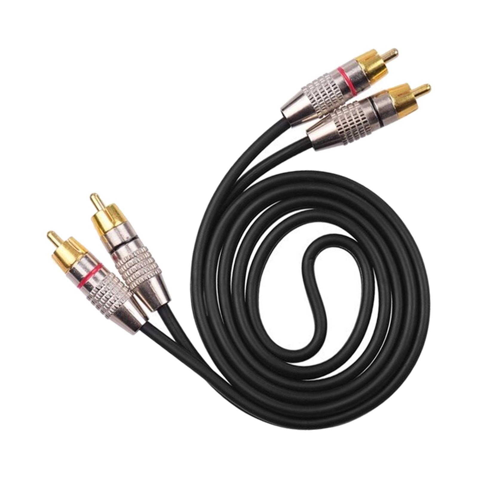 2RCA to 2RCA Stereo Audio Cable Multipurpose for Subwoofer Home Audio