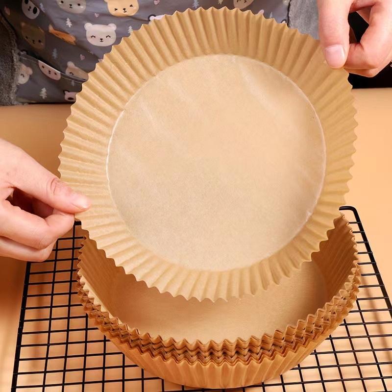 Set 50 tờ giấy nến lót nồi chiên không dầu hình khuôn bánh, thấm dầu mỡ cực tốt, nướng thịt nướng bánh tiện lợi LOẠI XỊN